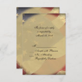 米国国旗の結婚式RSVP 出欠カード (正面/裏面)