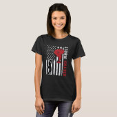米国国旗の統一された州竜巻ストームチェザーメテオール Tシャツ (正面フル)