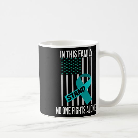 米国国旗の緑のリボンシャツメンタルヘルスの待ち時間 コーヒーマグカップ (右)