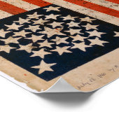 米国国旗の編集されていないヴィンテージ素朴写真USA ポスター (角)
