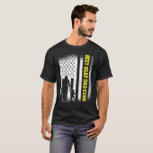 米国国旗の耳最高のが聞えないパパ Tシャツ (正面フル)