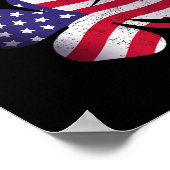 米国国旗の聖パトリックスの日クリックボストンの名前聖 ポスター (角)