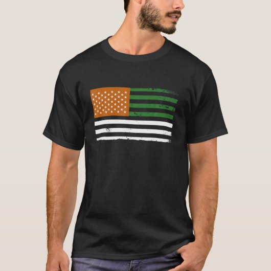 米国国旗の聖パトリックスの日 Tシャツ (正面)