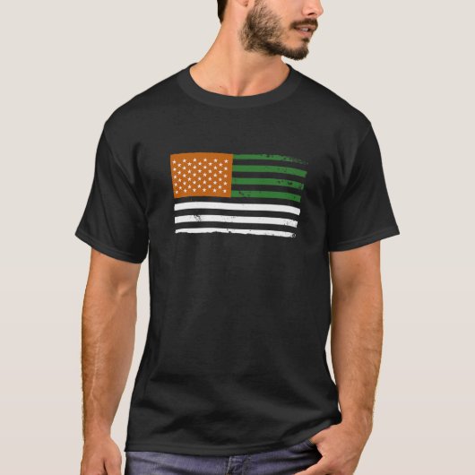 米国国旗の聖パトリックスの日 Tシャツ (正面)