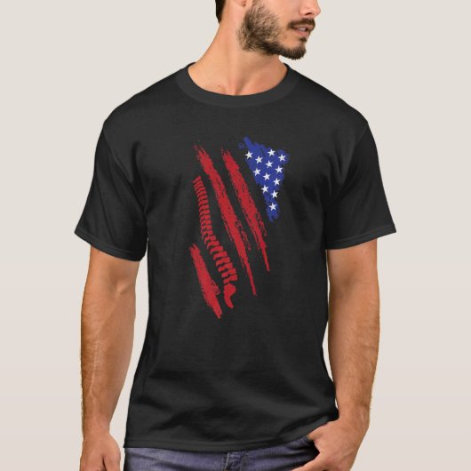 米国国旗の背ささやきチロ分隊アメリカン・チール Tシャツ (正面)