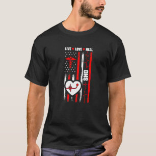 米国国旗の臨床ナーススペシャリスト医療Rn Nurs Tシャツ