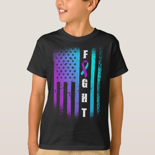 米国国旗の自殺防止認識度 Tシャツ (正面)