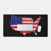 米国国旗の色の地図 デスクマット (キーボード&マウス)