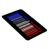 米国国旗の色バーコードデザイン マグネット (右側)