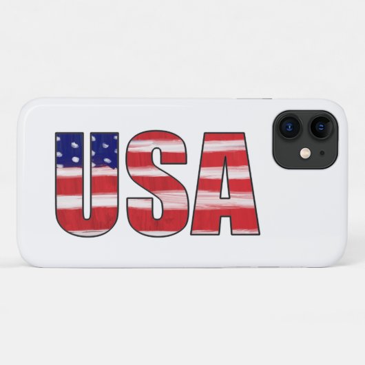 米国国旗の色 Case-Mate iPhoneケース (裏面(横))