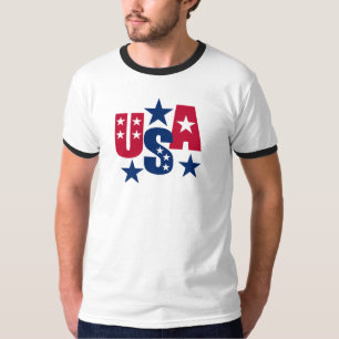 米国国旗の色Tシャツ Tシャツ