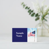 米国国旗の芸術愛国的デザイン 名刺 (スタンド正面)