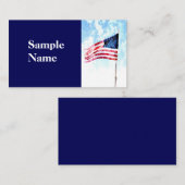 米国国旗の芸術愛国的デザイン 名刺 (正面/裏面)