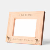 米国国旗の芸術、民主党と共和党のシンボル レーザー彫刻フレーム (左)