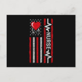 米国国旗の英雄の生活のナース評価 ポストカード (正面)