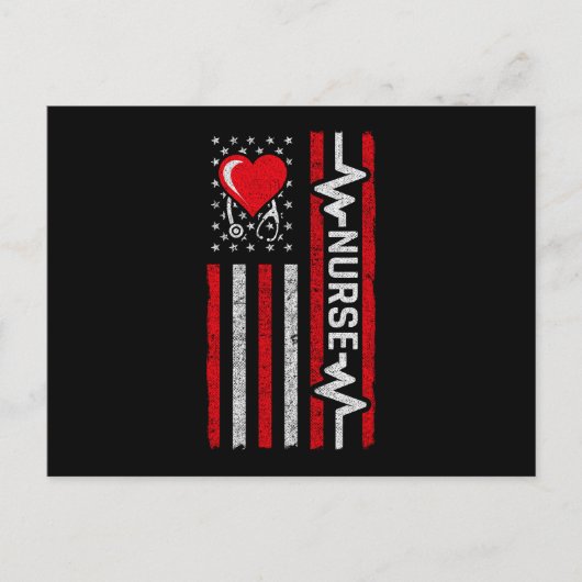 米国国旗の英雄の生活のナース評価 ポストカード (正面)