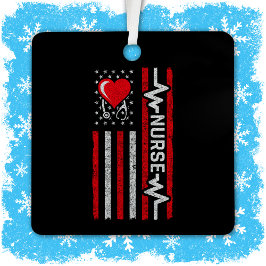 米国国旗の英雄の生活のナース評価 メタルオーナメント