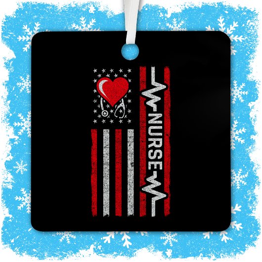 米国国旗の英雄の生活のナース評価 メタルオーナメント