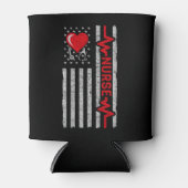 米国国旗の英雄の生活のナース評価 缶クーラー (正面)