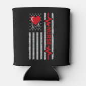 米国国旗の英雄の生活のナース評価 缶クーラー (裏面)