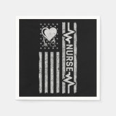 米国国旗の英雄ハートナース評価 スタンダードカクテルナプキン (正面)