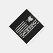 米国国旗の英雄ハートナース評価 スタンダードカクテルナプキン (角)