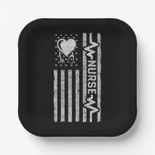 米国国旗の英雄ハートナース評価 ペーパープレート (正面)