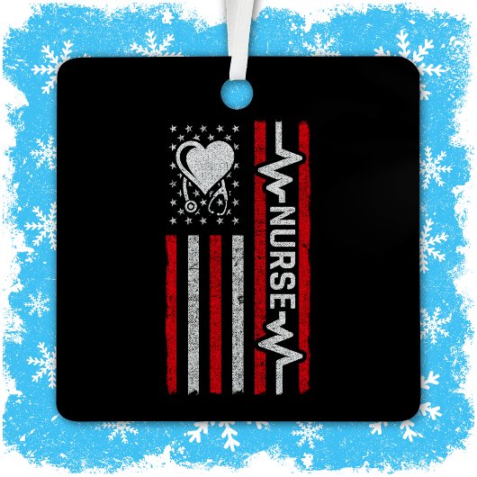 米国国旗の英雄ハートナース評価 メタルオーナメント