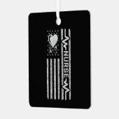 米国国旗の英雄ハートナース評価 メタルオーナメント (正面左)