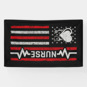 米国国旗の英雄ハートナース評価 横断幕 (横)