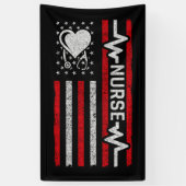 米国国旗の英雄ハートナース評価 横断幕 (縦)