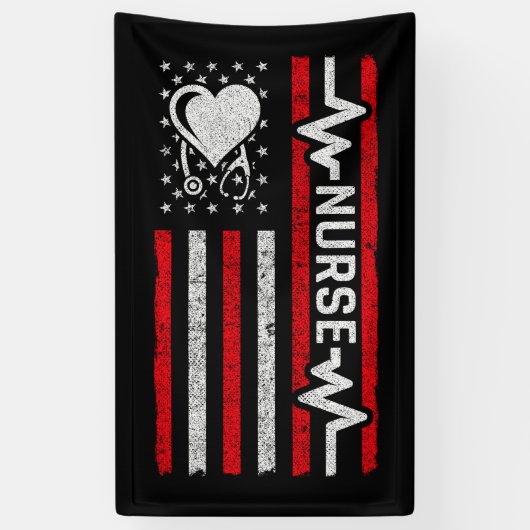 米国国旗の英雄ハートナース評価 横断幕 (縦)