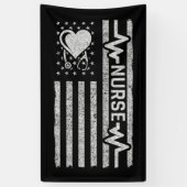 米国国旗の英雄ハートナース評価 横断幕 (縦)