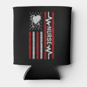 米国国旗の英雄ハートナース評価 缶クーラー (正面)