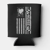 米国国旗の英雄ハートナース評価 缶クーラー (正面)