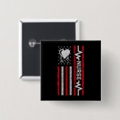 米国国旗の英雄ハートナース評価 缶バッジ (正面&裏面)