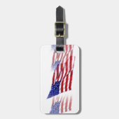 米国国旗の荷物タグ ラゲッジタグ (正面縦)