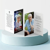 米国国旗の葬儀メモリアル写真折り畳み祈りの言葉カード