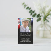 米国国旗の葬儀メモリアル祈りの言葉フォトカード 名刺 (スタンド正面)
