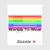 米国国旗の虹 – 衣服に値 シール (シート)