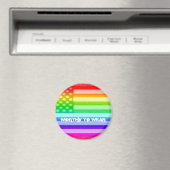 米国国旗の虹 – 衣服に値 マグネット (インサイチュ (食洗機))