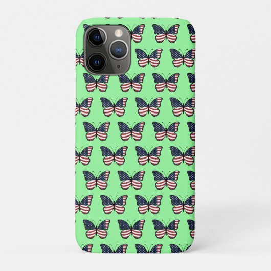 米国国旗の蝶デザイン-62615 Case-Mate iPhoneケース (裏)