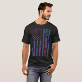米国国旗の衛星通信アナリスト Tシャツ (正面フル)