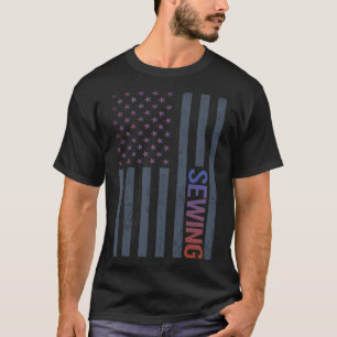米国国旗の裁縫 Tシャツ