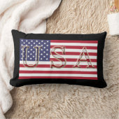 米国国旗の装飾用クッション ランバークッション (ブランケット)