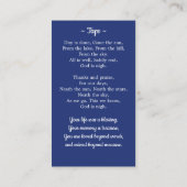 米国国旗の記念写真葬式祈りの言葉カード コーリングカード (裏面)