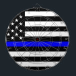 – 米国国旗の警察の細い青い線 ダーツボード<br><div class="desc">– 米国 – 警察の細いブルーラインアメリカ国旗。アメリカの細い線、旗、法律、警官、警官、警官、州</div>