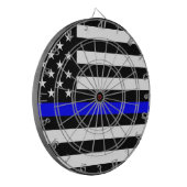  – 米国国旗の警察の細い青い線 ダーツボード (正面左)