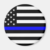 – 米国国旗の警察の細い青い線 マグネット (正面)