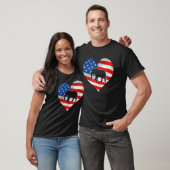 米国国旗の象7月4日 Tシャツ (ユニセックス)